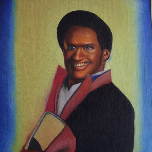 Prompt: clancy from tv show midnight gospel as an oil painting
