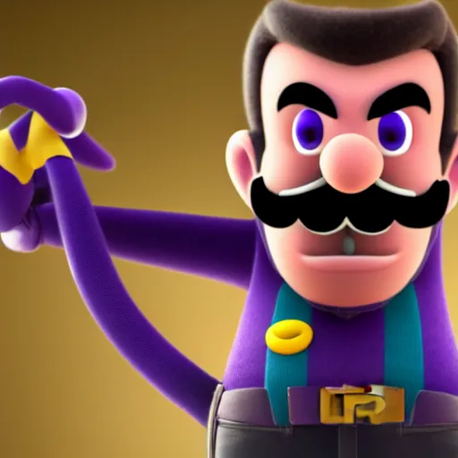 Image similar to ryan reynolds as waluigi, highly detailed, extremely high quality, hd, 4 k, 8 k, canon 3 0 0 mm, professional photographer, 4 0 mp, lifelike, top - rated, award winning, realistic, detailed lighting, detailed shadows, sharp, no blur, edited, corrected, trending