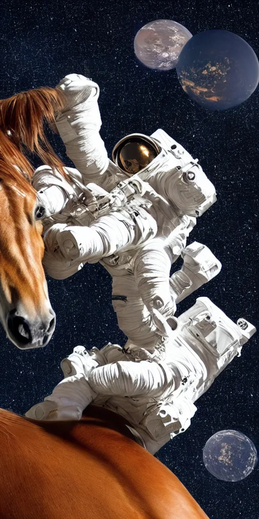 Image similar to astronaut riding horse, upside down reflection