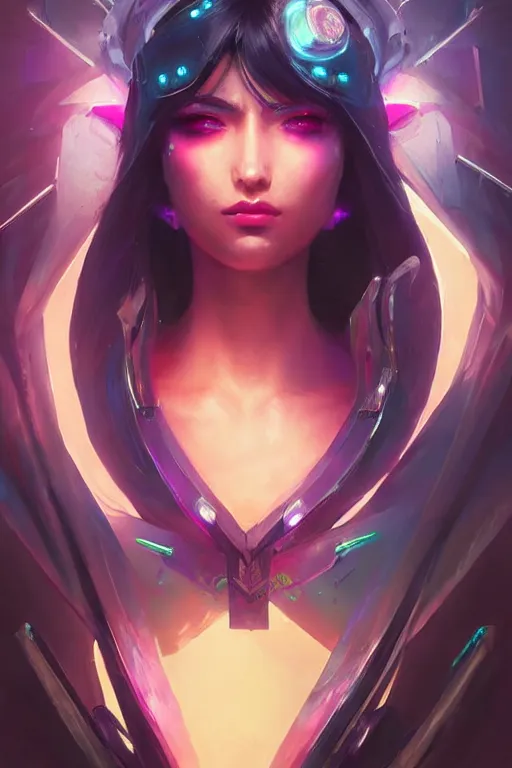 Image similar to irelia from league of legends, cyberpunk futuristic neon. flying blades in air, decorated with traditional japanese ornaments by ismail inceoglu dragan bibin hans thoma greg rutkowski alexandros pyromallis nekro rene maritte illustrated, perfect face, fine details, realistic shaded, fine - face, pretty face, masterpiece