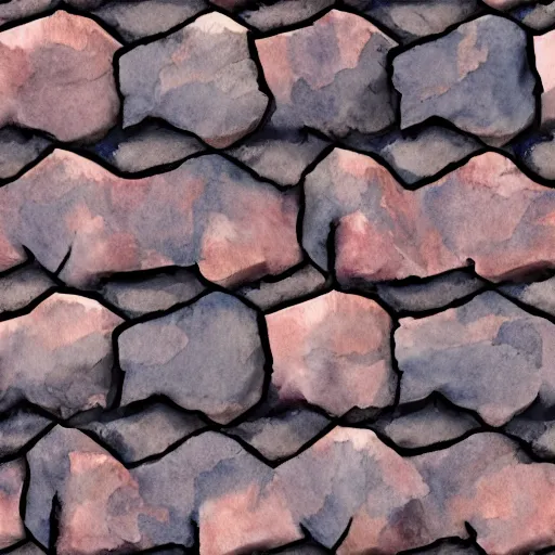 Image similar to Stylized Watercolor painted Rock texture, seamless,4k resolution, Substance material, Anime