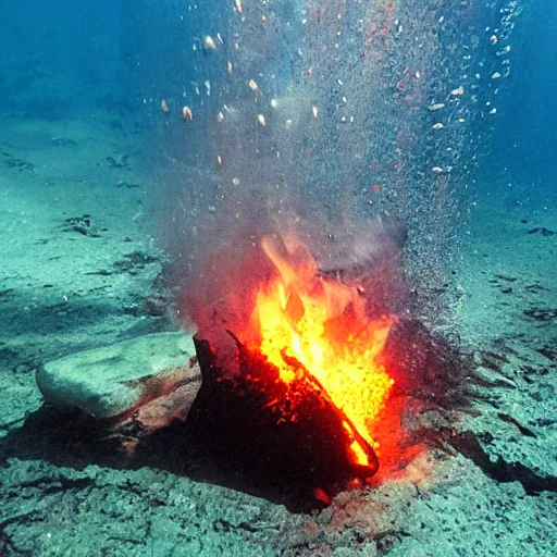Image similar to an underwater fire