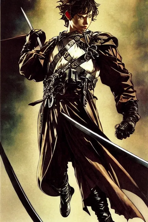 Image similar to attractive man, the lord of the rings, painting by j. c. leyendecker, yoji shinkawa, katayama bokuyo