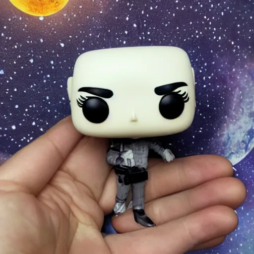 Prompt: A Funko Pop of the moon