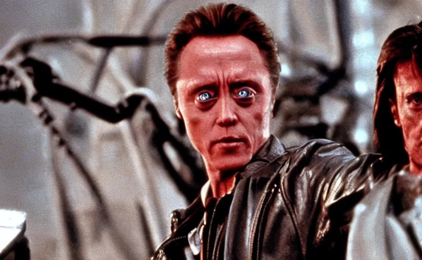 Image similar to VFX film James Cameron's The Terminator starring Christopher Walken