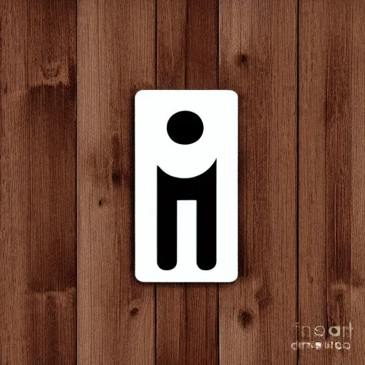 Image similar to bathroom sign man, digital art