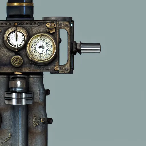 Prompt: ophthalmoscope, steampunk, blueprints, vintage, sketch, photorealistic, intricate, detailed, 4k, octane render