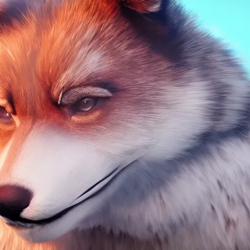 Prompt: furry art, film still, photorealistic, 4 k, 8 k, high details, sharp, volumetric lighting, cinematography