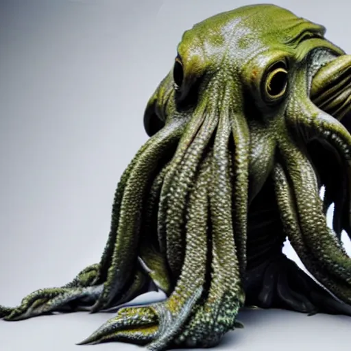 Image similar to uhd candid photo of cthulhu, with accurate features, uhd, studio lighting, correct face, photo by annie leibovitz