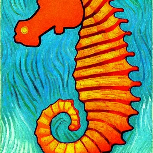 Image similar to seahorse by Vincent van Gogh