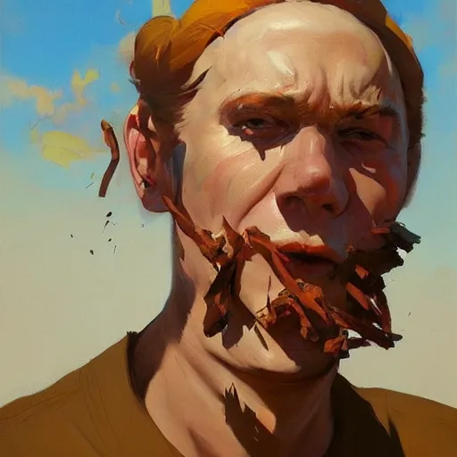 Image similar to greg manchess portrait comical faces of peole falling on the ground, organic painting, sunny day, matte painting, bold shapes, hard edges, street art, trending on artstation, by huang guangjian, gil elvgren, ruan jia, randy vargas, greg rutkowski