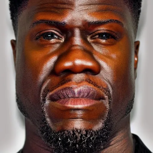 Prompt: a detailed portrait of Kevin Hart in the style of Freemont Thompson, 8k, ornate, intricate