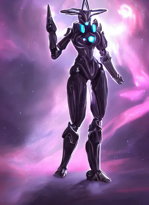 Prompt: cinematic shot, cosmic sized perfectly proportioned stunning beautiful hot female warframe, anthropomorphic robot female mecha dragon, silver, fuschia flesh, floating in empty space, nebula sized, holding a galaxy, epic proportions, epic size, epic scale, furry art, dragon art, giantess art, warframe fanart, furaffinity, deviantart