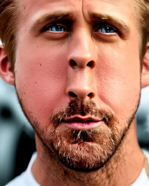 Image similar to ryan gosling reaction picture, high definition, xf iq 4, f / 1. 4, iso 2 0 0, 1 / 1 6 0 s, 8 k, raw, dramatic lighting, symmetrical balance, in - frame