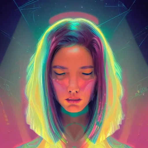 Image similar to young woman, gorgeous face, vaporwave aesthetic, synthwave, colorful, psychedelic, broken, shattered, beaten, sadness, crying, tears, artstation, concept art, smooth, extremely sharp detail, finely tuned detail, 8 k, ultra sharp focus, illustration, art by artgerm and greg rutkowski and alphonse mucha