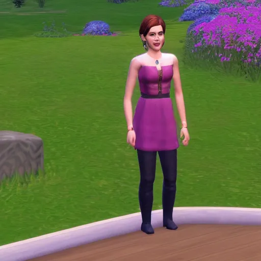 Prompt: emma watson as sims 5 character