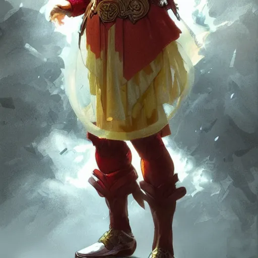 Image similar to an epic fantasy comic book style full body portrait painting of ronald mcdonald. d & d. fantasy. intricate. elegant. highly detailed. digital painting. artstation. concept art. matte. sharp focus. illustration. art by artgerm and greg rutkowski and alphonse mucha