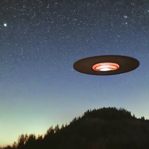 Image similar to cell phone footage of an impressive ufo in the night sky