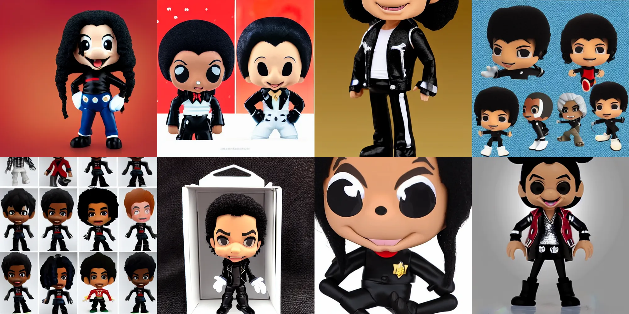 Prompt: single black face michael jackson, michael jackson, michael jackson, michael jackson, michael jackson, michael jackson, ( ( ( mickey mouse ) ) ), nendroid, stephen bliss style