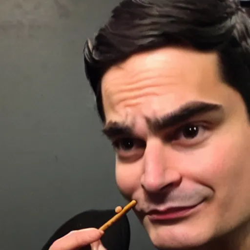 Image similar to Ben shapiro smoking a huge blunt