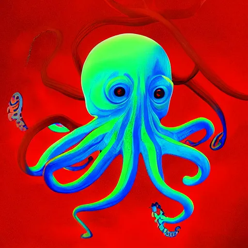 Image similar to “ surreal illustration of an octopus, 8 k, digital art, colorful ”