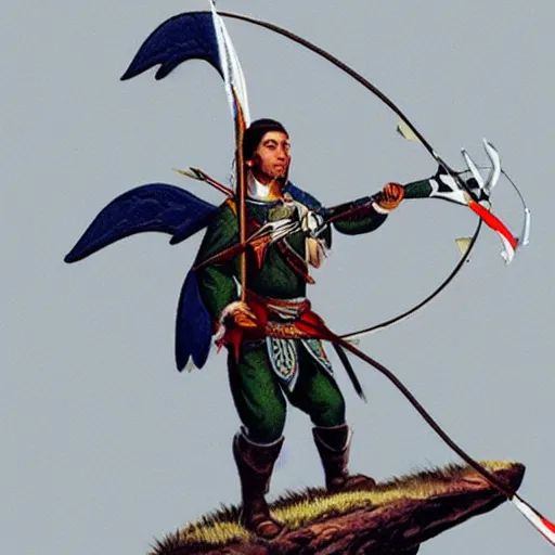 Prompt: profile picture of an eagle archer rogue