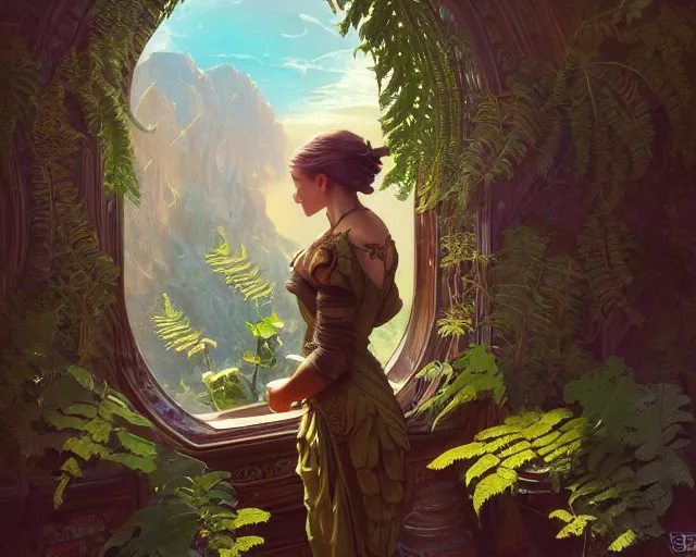 Prompt: photography of fern isabel coppedge, deep focus, d & d, fantasy, intricate, elegant, highly detailed, digital painting, artstation, concept art, matte, sharp focus, illustration, hearthstone, art by artgerm and greg rutkowski and alphonse mucha