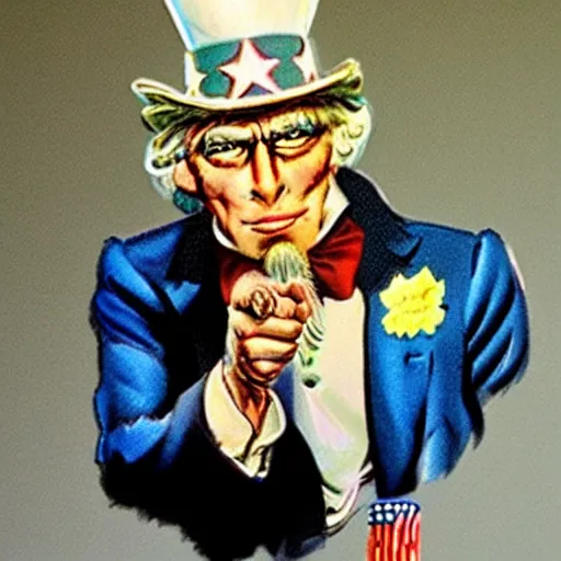 Image similar to uncle sam, real life picture, realistic