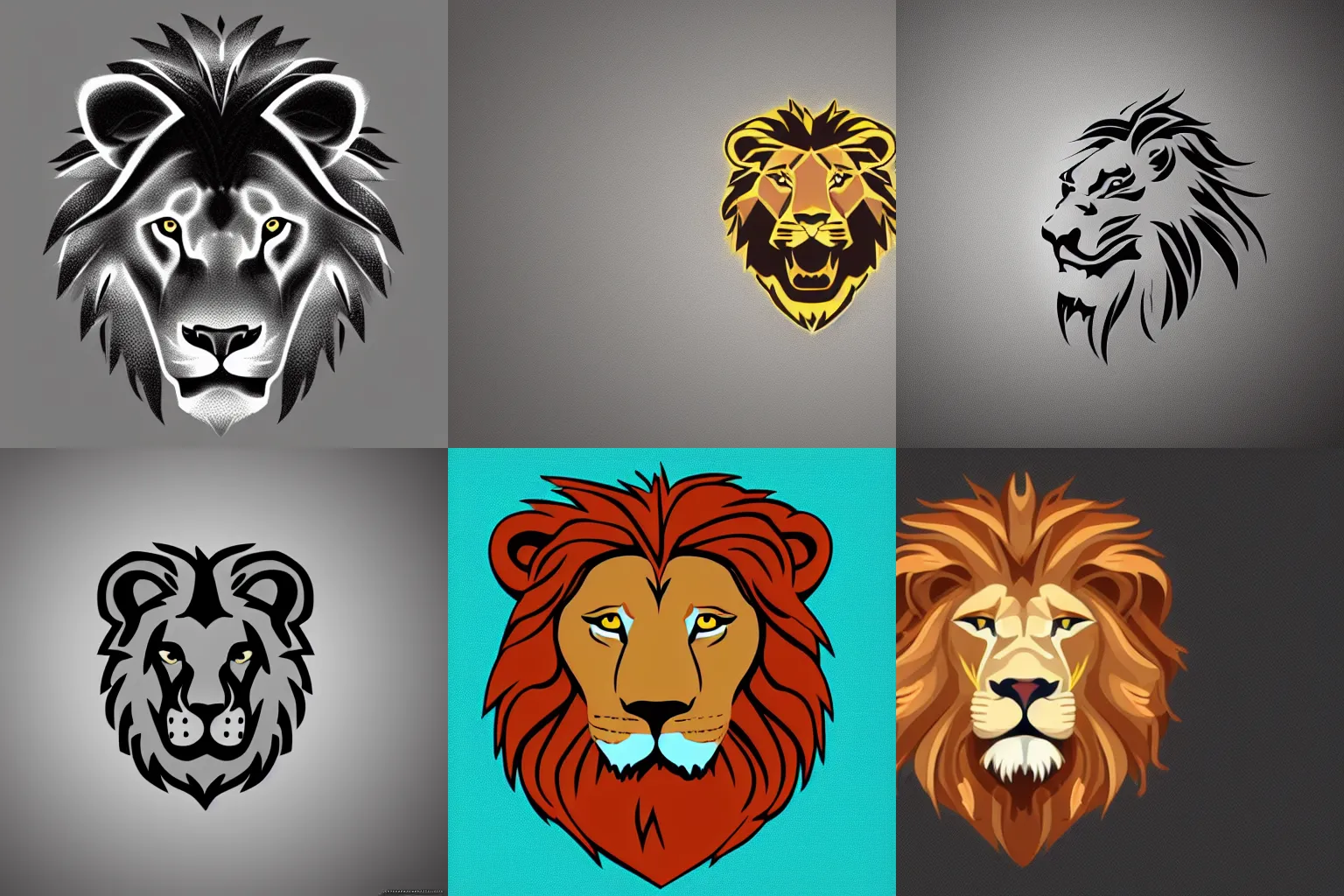 Prompt: A logo design of a lion. trending on artstation, 8k HD wallpaper