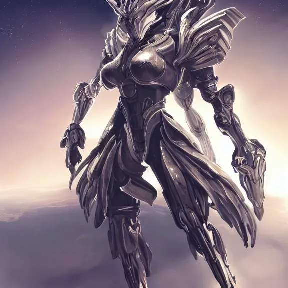 Image similar to giant stunning goddess shot, beautiful hot anthropomorphic robot mecha female dragon, larger than the planet, gently caressing earth, looming over earth in space, detailed silver armor, epic proportions, epic scale, highly detailed digital art, furry art, macro art, warframe fanart, destiny fanart, anthro, giantess, macro, furaffinity, deviantart, 8k 3D realism