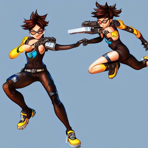 Tracer from Overwatch , highly detailed, digital, Stable Diffusion