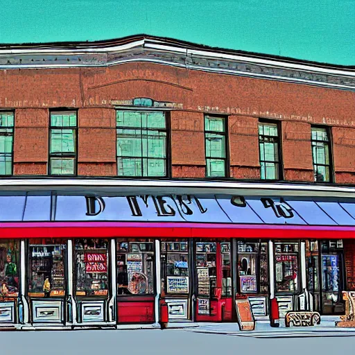 Image similar to Walton's five and dime, Bentonville Arkansas, digital art