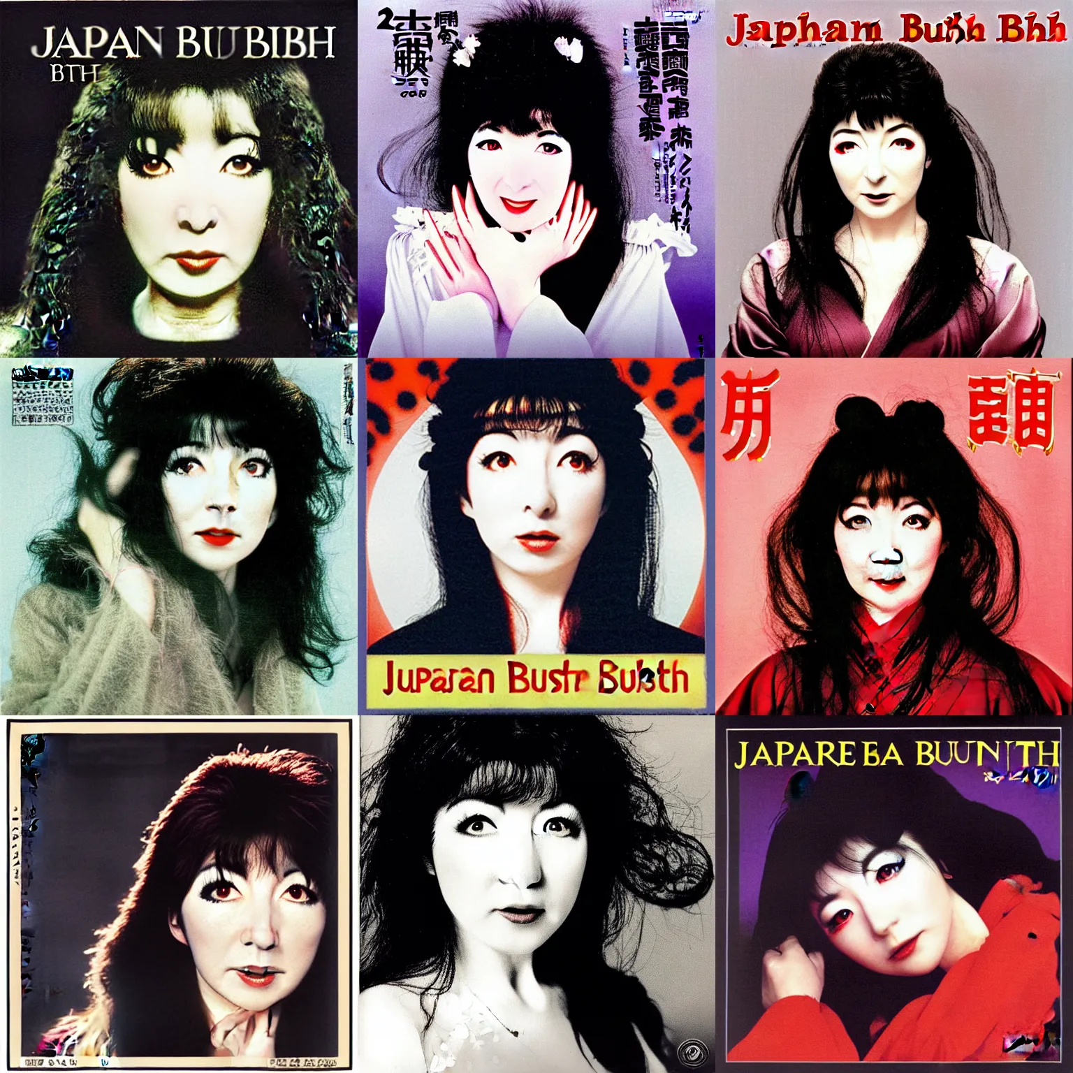 Image similar to japanese kate bush, album cover