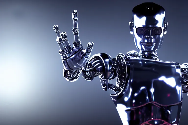 Image similar to Robot, cyborg Michael Jackson dancing ultra realistic, 4K, movie still, UHD, sharp, cinematic