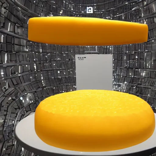 Image similar to an Dyson sphere made of cheese scientific theory simulation