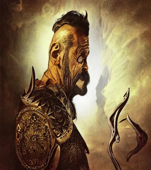 Prompt: sheogorath by salvador dali, portrait, [ [ [ skyrim ] ] ]