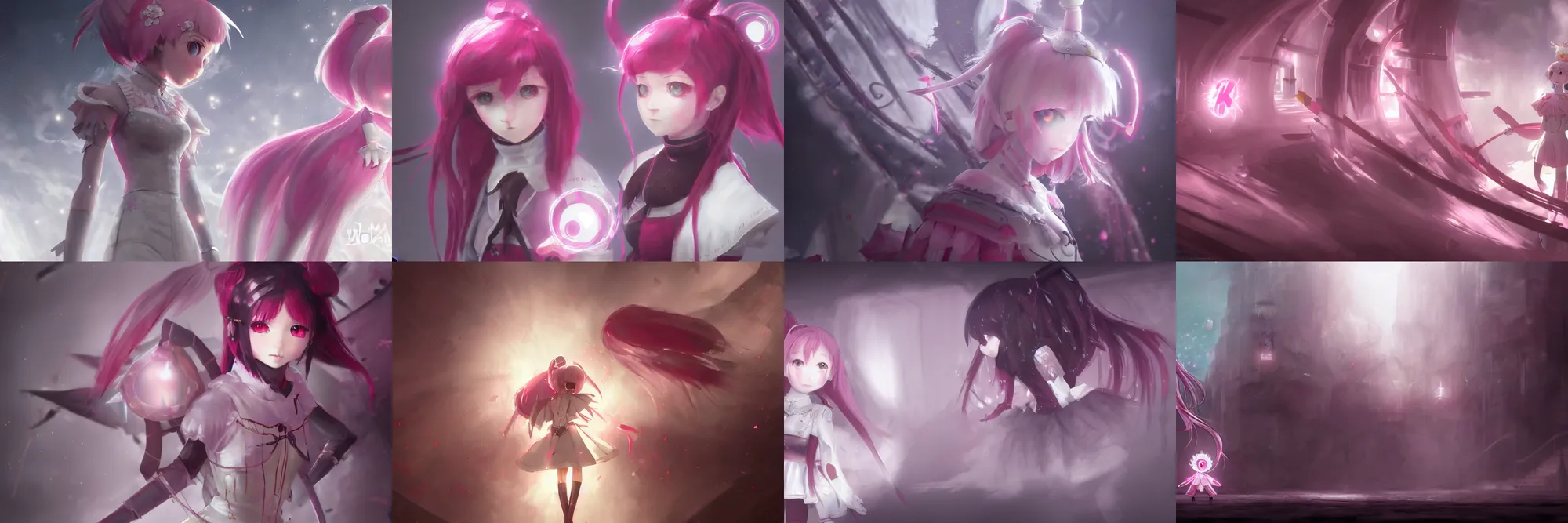 Prompt: Puella Magi Madoka Magica concept art WLOP, kuvshinov, Tran Ross, trending on artstation, hyperdetailed, Unreal Engine 4k, 8k, ultra HD