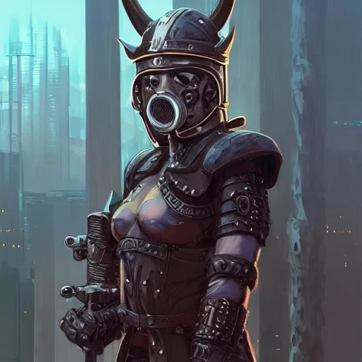 Image similar to cyberpunk viking helmet mask warrior goddess robot ninja fantasy, art gta 5 cover, official fanart behance hd artstation by jesper ejsing, by rhads, makoto shinkai and lois van baarle, ilya kuvshinov, ossdraws