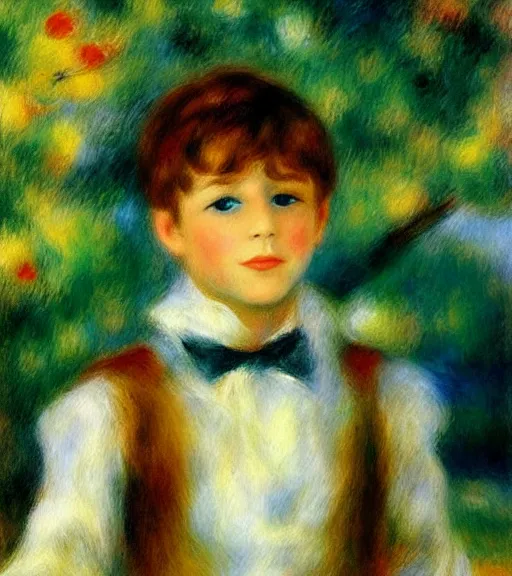 Image similar to oil painting portrait of peter pan by renoir