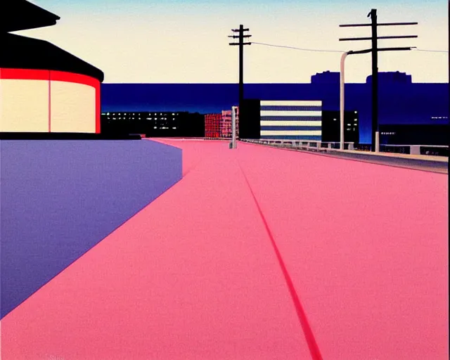 Image similar to a painting by Hiroshi Nagai