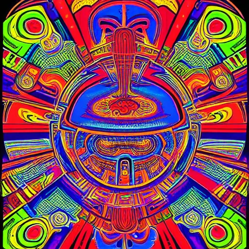 Image similar to Fillmore concert poster for The Bozone April 20, 1969 by Victor Moscoso, by Wes Wilson, by Glen Orbik, psychedelic, intricate paisley filigree, Bozo the clown. Circus motif, red clown nose, infinite fractal mandala tunnel, day-glo colors, Unreal Engine, HD 4D, flowing lettering