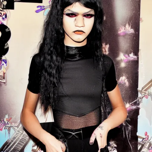 Image similar to Goth Zendaya