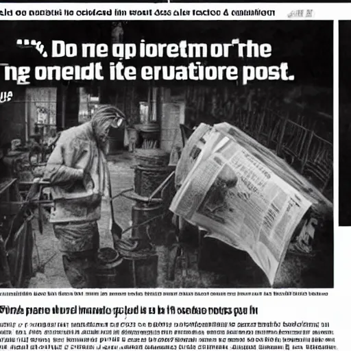 Washing Post newspaper article from the year 2100 Stable Diffusion