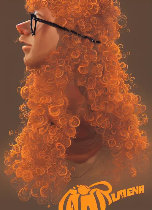 Prompt: illustration of curly orange hair men as a pixar film poster, smooth, intricate, octane, reflects, masterpiece artwork, ultra detailed, artgerm, digital art, trending on artstation, behance, deviantart