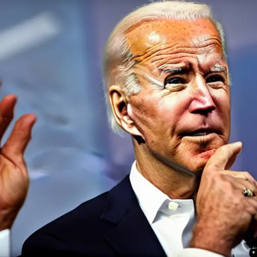 Prompt: Joe Biden being a deepweb hacker wearing a black hoodie and sunglasses