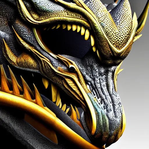 Prompt: dragon head, detailed, 4 k, realistic