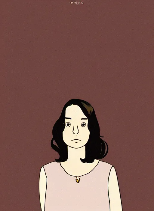 Image similar to a portrait of a pretty young lady by adrian tomine