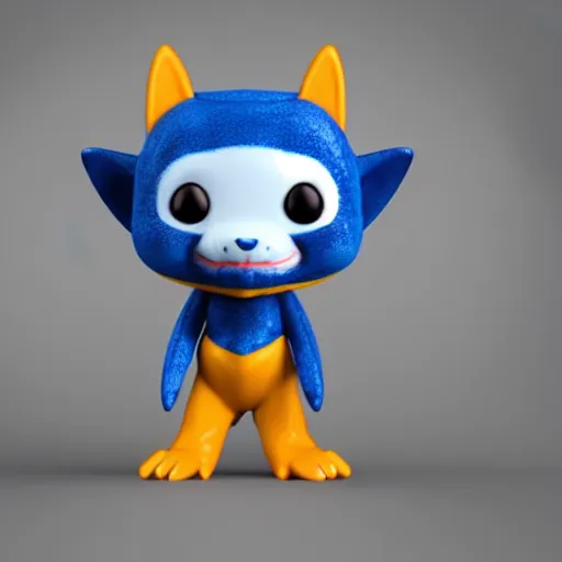 Image similar to cute baby shark with short blue fur smiling, funko pop, beanie baby, daz 3 d, octane render, studio lighting