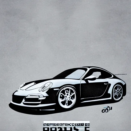 Image similar to abstract advertising illustration for porsche