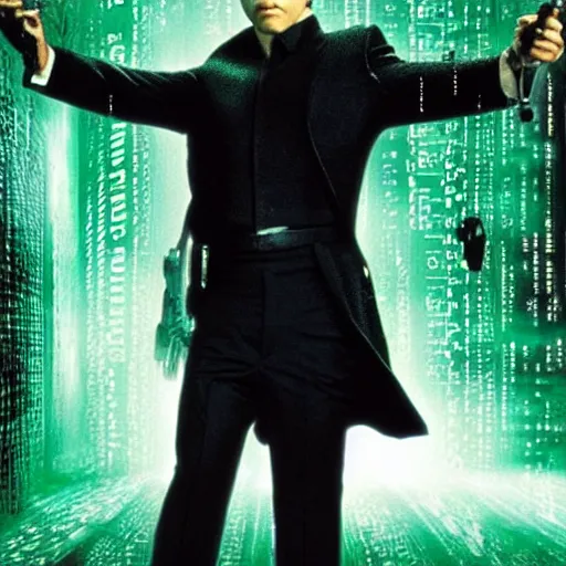 Image similar to will ferrell stars in the matrix : reloaded, directed by the wachowskis, promotional image